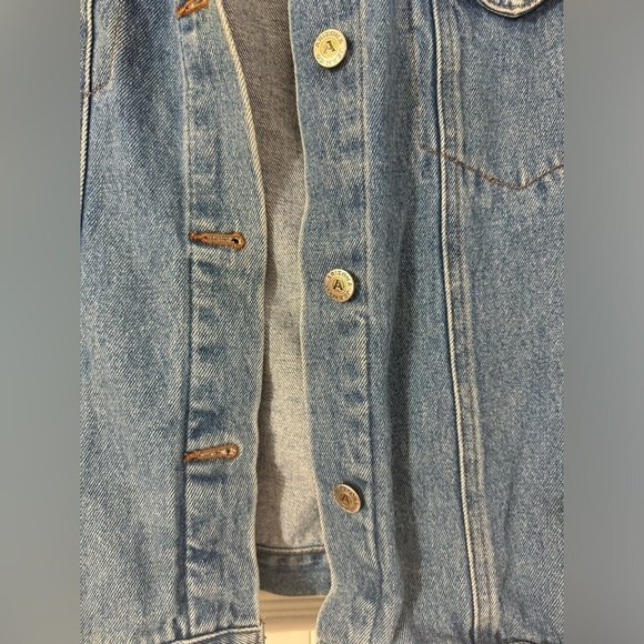 VINTAGE Arizona Jean Jacket Oversized Medium Wash Size Large - Picture 4 of 10